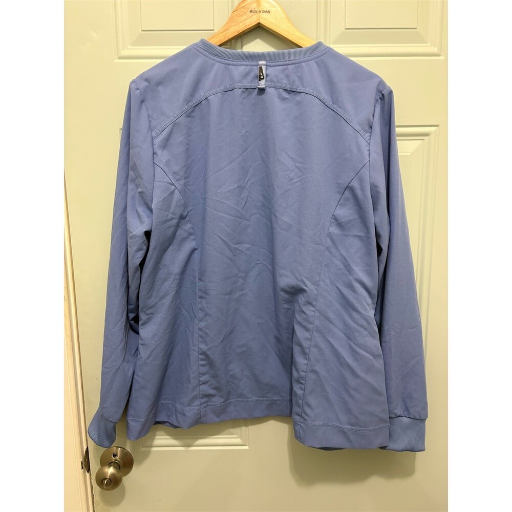 Grey's Anatomy by Barco Womens Scrub Warm-Up Jacket XL Light Blue Full Zip - Picture 8 of 10
